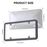 Vitog 2 Packs Clear License Plate Covers with 2 Extra Spare, Shatterproof License Plate Protector, Anti-Yellowing License Plate Holders & Frames with Anti-Rattle Pads & Hardware For Standard US Plates