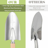 Heavy Duty Gardening Tools, 9 Pieces Garden Tool Set, Stainless Steel Rust Proof Non-Slip Garden Hand Tools with Fashion and Durable Storage Bag