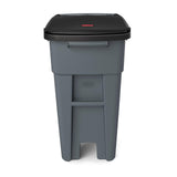 Rubbermaid Commercial Products Brute Rollout Trash/Garbage Can/Bin with Wheels, 32 GAL, Gray, for Restaurants/Hospitals/Offices/Back of House/Warehouses/Home Rubbermaid Commercial Products