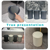 YOJIA 3.1Gallon/12L Metal Bathroom Trash Can with Lid, Black