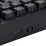 Jiawu Wireless Mechanical Keyboard with PBT Keycaps (Black)