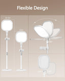 White Desk Light for Video Calls, 30 Modes Video Conference Lighting