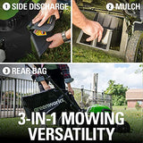 Greenworks 40V 21" Brushless Cordless (Self-Propelled) Lawn Mower (75+ Compatible Tools), 5.0Ah Battery and Charger Included