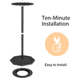 Fishing Rod Holder Wood, Holds Up to 16 Rods or Combos, 360° Spinning Fishing Pole Holder for Garage XIGOO