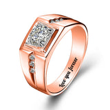 Oseew Mens moissanite Ring Gold 1CT Mens moissanite Band Ring Mens Moissanite Engagement Rings 10K 14K 18K Gold Sterling Silver