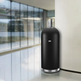 EKO Eternal 56L/15 Gallon Large Capacity Tall Commercial Trash Can, Round Open Top Waste Bin for Indoor and Outdoor, Black Steel Heavy-Duty, Durable Metal Garbage Bin for Home, Office, Restaurant EKO