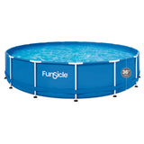 Funsicle Activity 15' x 36" Round Above Ground Swimming Pool Set with SkimmerPlus 2-in-1 Filter Pump - Easy Setup for Backyard Fun