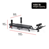 Sunny Health & Fitness No-Hang Inversion Decompression Table for Back Pain Relief, Adjustable Stretch Table, 400 LB Capacity