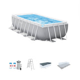 INTEX 26791EH Prism Frame Premium Rectangular Above Ground Swimming Pool Set: 16ft x 8ft x 42in – Complete Set Includes 1000 GPH Cartridge Filter Pump
