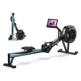 MERACH Rowing Machines with 15.6" HD Screen, Adjustable Air Resistance Professional Indoor Rowing Machine for Home with 440LBS Weight Capacity