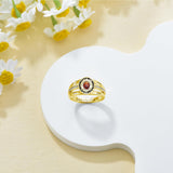 Oseew 2027 Class of Graduation Ring Women High School College (Yellow Gold)