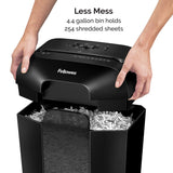 Fellowes Powershred LX45 Quiet Operation 8-Sheet Cross-Cut Paper Shredder, 4400201, Black
