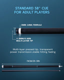 KONLLEN 2.0 Carbon Fiber Pool Cue Set, Low Deflection 11.8mm Tip