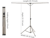 exilot Foldable Portable Space Saving Clothes Drying Rack, Heavy Duty Stainless Steel Laundry Drying Racks, Adjustable High Capacity Garment Rack, with Windproof Hooks.