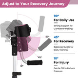 Carehofu Crutches for Adults 3-Angle Adjustable Forearm Crutches Non-Slip Handles with EVA Elbow Support, Ergonomic Forearm Crutches for Leg Injury, Surgery Recovery, Disabled (1 Pair)