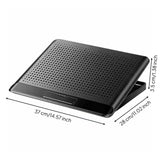 Okiyakusama Laptop Cooling Pad with Six Fans Aluminum Alloy Stand for Heat Dissipation Suitable for Home Office Study Desk, Classic Black