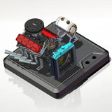 MechPuConToy Mini Engine Accessory, Ignition Set + Water Cooling Set + Battery + Charger All-in-One Aluminum Alloy Base Starter Kit for TOYAN FS-V800WGPC Engine Model
