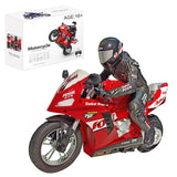 Tiodei 1/6 Scale Self-Balancing RC Motorcycle, Six-Axis Gyroscope,2.4GHz Dual Motor Remote Control Bike, Wheelie Stunt Model (RTR Version/Red)