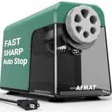 AFMAT PSX1 Heavy Duty Electric Pencil Sharpener, 6 Holes, Auto Stop Pencil Sharpeners for 6-11mm Pencils, Classroom Electric Sharpener for Artists, 7000 Sharpenings, Save Pencils