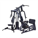 Body-Solid (EXM2500BLPS) Multi-Station Home Gym Machine Arm & Leg Strength Training Functional Exercise Workout Station, 210lbs. Black Weight Stack with Leg Press Body-Solid