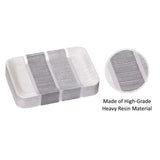 Zahari Home 4pc Modern Line Modern Bathroom Accessories Set Modern Soap Dispenser, Tumbler, Tooth Brush Holder and Dish Soap Holder Luxury Contemporary Grey Decor Unique Design Luxury Bath Set