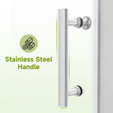 SL4U Bifold Shower Door, 30" W x 72" H, 1/4" Tempered Glass Shower Door, Foldable Shower Glass Door, Easy to Clean, Brushed Nickel Finish