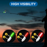 DunkTeam 6PCS Night Fish Strike Alert Glow Stick Alert, Fishing Bite Alarm, LED Fishing Alarm with Bell, Fishing Glow Sticks with 8PCS CR425 Battery