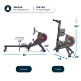 Echelon Row S, + 30-Day Free Echelon Membership, 22in Screen, Indoor Rowing Machine, Rower for Home Gym, Live and On-Demand Classes, Total Body Workout, Low Impact, (Renewed Premium) Echelon