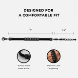 Soleus Personalized Stainless Steel Bracelet for Men - Custom Black Friendship Bracelets, Christmas Gift for Him, Boyfriend, Father, Husband, Grandpa, Birthday, Anniversary, Groomsmen Gifts