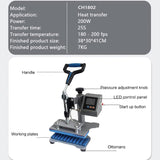 Sublimation Heat Press Machine for Blank Pens, Manual Pen Printing Machine with 360° Rotating Swing-Away Arm, Digital Temp Control (180-200°C), 25-Second Transfer, 220V 200W for Custom Gifts & Busines