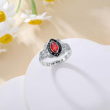 Oseew 2027 High School Senior Class Ring for Women (White Gold)