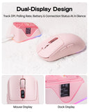 EPOMAKER NEX Lite Wireless Gaming Mouse w/Screens & RGB Charging Dock