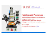Embossing Machine, Pneumatic Multifunctional Heat Transfer Press Embossing Machine with Stand Foil Paper Optional for Leather Wood Stamping(3)