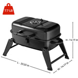 MASTER COOK Portable Charcoal Grill, Foldable Lightweight BBQ Grill with 330 sq.in. Cooking Area and Adjustable Air Vent Outdoor RV, Hiking, Camping, Patio, Tailgating