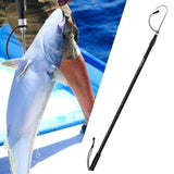 KOMCLUB Telescopic Fishing Gaff 93.11" Lightweight Hand Fish Gaff with Soft Rubber Nonslip Handle and Lanyard for Freshwater Offshore Fishing