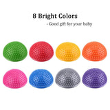 PVC Semi-Circular Durian Ball Inflatable Half Yoga Balls Massage Point Fitball Exercises Trainer Fitness Balance Ball(Green) VGEBY1