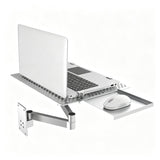 Wall Mount Laptop Stand with Detachable Mouse Tray, Supports Up to 8KG