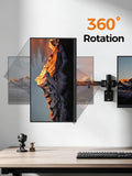 Bracwiser Dual Monitor Wall Mount for 17 to 32 inch Computer Screens, Each Holds to 22 lbs, Heavy Duty Telescoping Wall Monitor Arms, 75x75/100x100 VESA Horizontal Assembly Wall Mount, Black, WM94X2