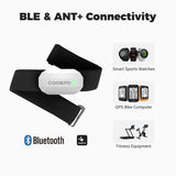 COOSPO Bluetooth Heart Rate Monitor Chest Strap H808S, ANT+ BLE HR Monitor Chest, HRM IP67 Waterproof, Use for Running Cycling Gym and Other Sports