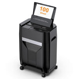 100-Sheet Auto Feed Paper Shredder with Wheels – High-Capacity, Quiet, Cross-Cut for Home & Office