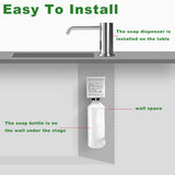 Touchless Automatic Soap Dispenser for Kitchen & Bathroom – Built-in Brushed Nickel Electric Liquid Soap Dispenser with 1000ml Large Capacity, Infrared Sensor, and Premium Brass Core (33.8oz)
