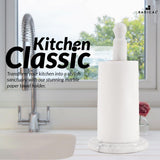 Radicaln White Marble Paper Towel Holder – 12.5 Inch Towel Stand for Bathroom & Kitchen, Premium Handmade Countertop Towel Holder, Elegant & Durable Design