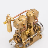 MechPuConToy Engine Model Kit That Works, RW-L2 Mini Inline Double Cylinder Reciprocating Steam Engine Model for 70-130cm Steamships (Boiler Not Included)