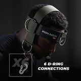 Iron Neck Harness Alpha, Versatile Neck Exerciser, Strengthener and Trainer with Adjustable Head and Chin Strap, Portable Head Harness for Weight Lifting, Home and Gym Use Iron Neck