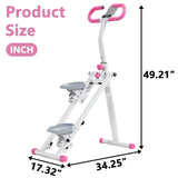 Stair Stepper for Home - Vertical Climber Workout Machine with Stable Frame, Adjustable Handlebar for Full-Body Exercise (Pink)