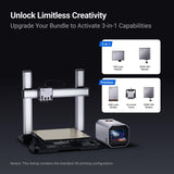 Snapmaker Artisan 3D Printer Dual Extrusion,FDM 3D Printer Industrial-Grade Linear Rails Auto Bed Leveling,15.75"x15.75"x15.75"