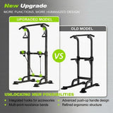 Trlakepreble Power Tower Pull Up Bar,Pull-Up Rack Dip Station,Height Adjustable Multi-functional Home Strength Training Gym Equipment, Save Space,People Below 6 feet (Black)