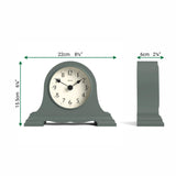 JONES CLOCKS® Speakeasy Small Mantel Clock | Classic Napoleon’s hat Design | Green | Contemporary Classic Style for Desk, Table, Shelf or Bedside