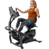 Teeter FreeStep Recumbent Cross Trainer Stepper, Zero-Impact Exercise Bike Alternative w/Patented Physical Therapy Stride, Up to 350lb, Free App w/Trainer Workouts Teeter