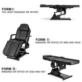 Artist hand Facial Bed for Esthetician Massage Table Beauty Bed Medical Aesthetic Tattoo Chair with 3 Motor Electrical Adjustments,Black